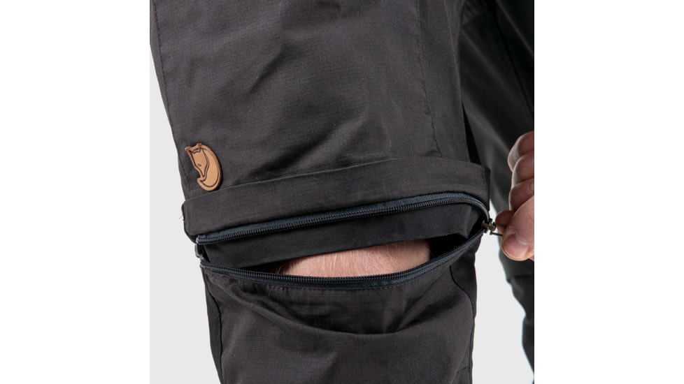 Fjallraven Abisko Lite Trekking Zip-Off Trouser - Mens, Dark Grey/Black, 46/Large, F12200175-30-550-46/L