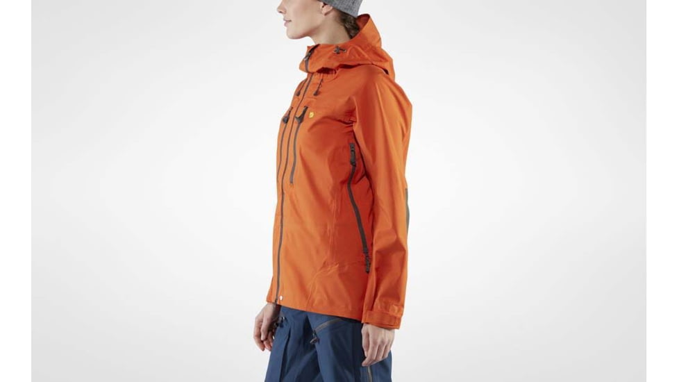 Fjallraven Bergtagen Eco-Shell Jacket - Womens, Hokkaido Orange, Extra Small, F89863-208-XS