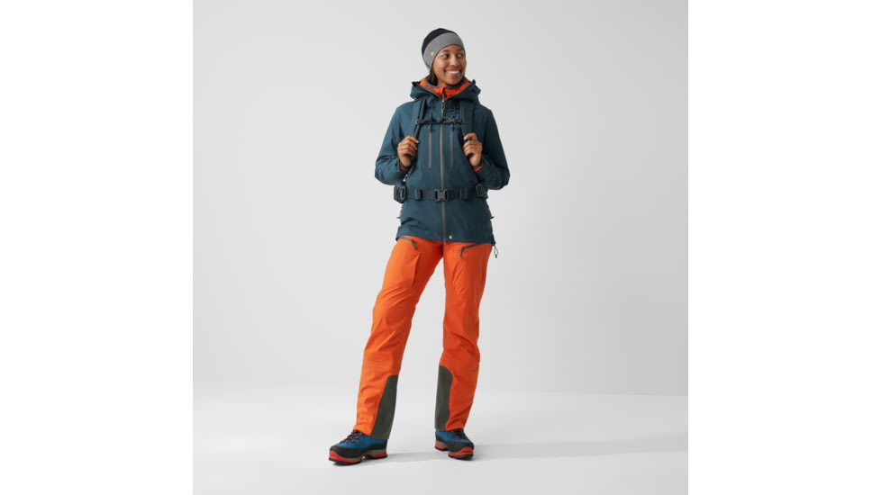Fjallraven Bergtagen Eco-Shell Trousers - Womens, Hokkaido Orange, 48, F86632-208-48