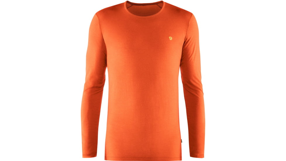 Fjallraven Bergtagen Thinwool LS - Mens, Hokkaido Orange, Small, F87405-208-S