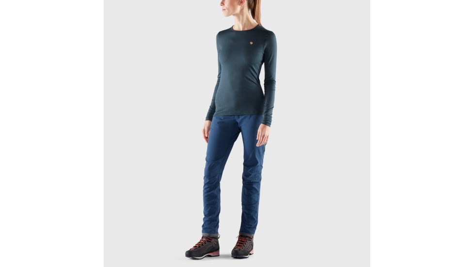 Fjallraven Bergtagen Thinwool LS - Womens, Black, Extra Large, F89886-550-XL
