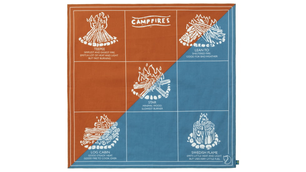 Fjallraven Campfire Bandana - Unisex, Dawn Blue/Desert Brown, One Size, F84784-543-242-OneSize