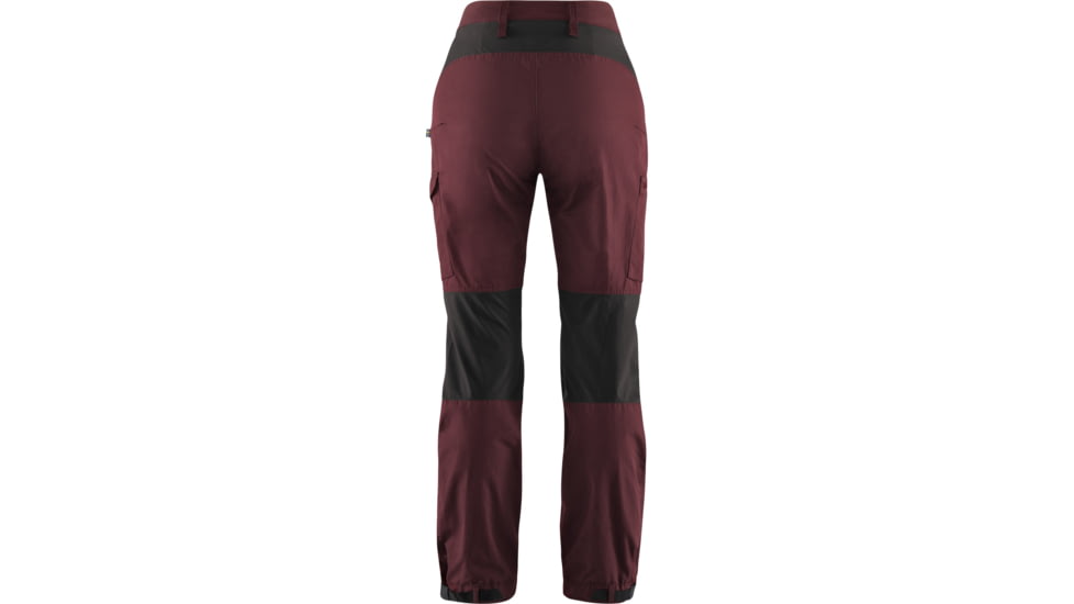 Fjallraven Kaipak Trousers Curved - Womens, Dark Garnet/Dark Grey, US 16/EU 46, Regular Inseam, F89829-356-030-46-R