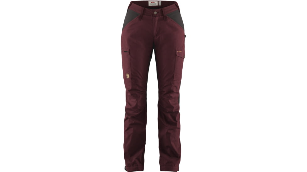 Fjallraven Kaipak Trousers Curved - Womens, Dark Garnet/Dark Grey, US 16/EU 46, Regular Inseam, F89829-356-030-46-R