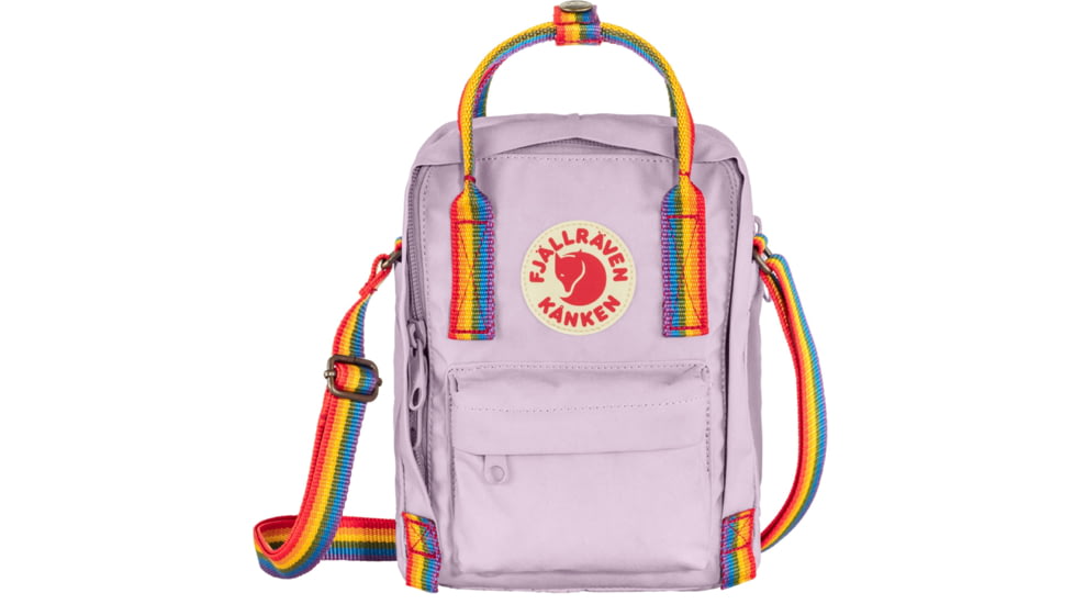 Fjallraven Kanken Rainbow Sling - Unisex, Pastel Lavender/Rainbow, One Size, F23623-457-907-One Size