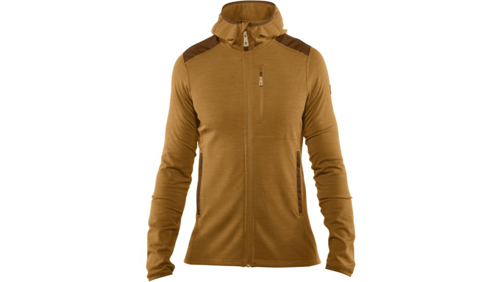 Fjallraven Keb Fleece Hoodie - Mens, Acorn/Chestnut, Medium, F81878-166-230-M