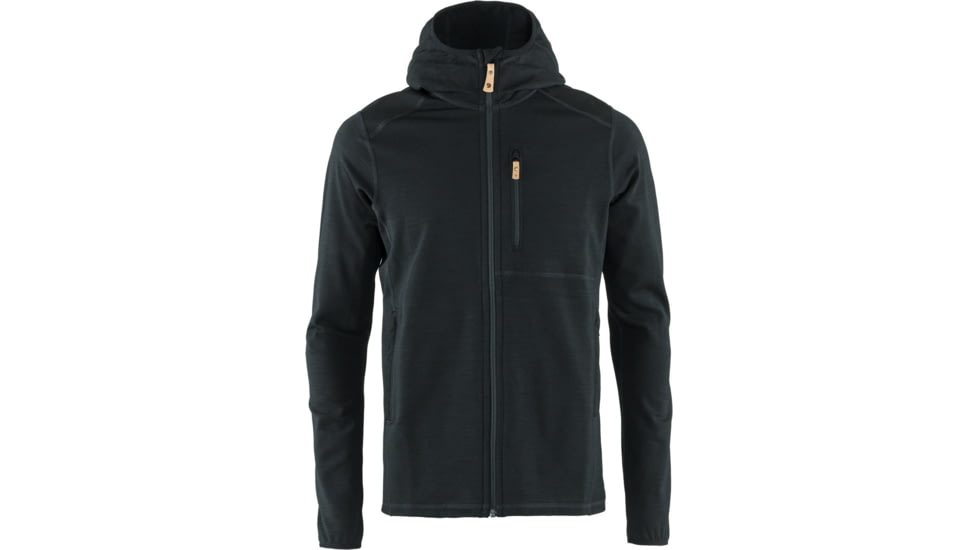 Fjallraven Keb Fleece Hoodie - Mens, Black, Extra Large, F81878-550-XL