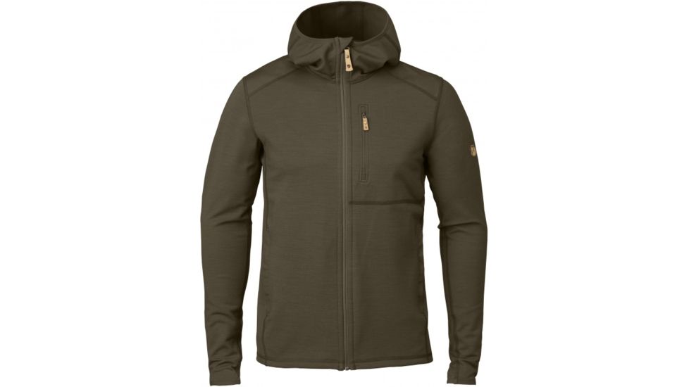 Fjallraven Keb Fleece Hoodie Mens, Dark Olive, XXL F81878-633-XXL