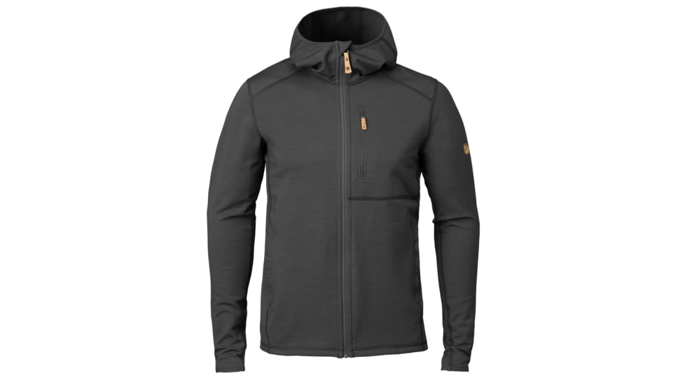 Fjallraven Keb Fleece Hoodie - Men's, Grey/Dark Grey, Large, F81878-020-030-L