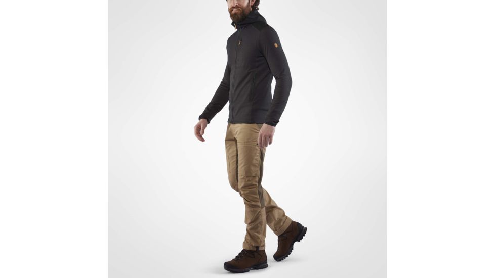 Fjallraven Keb Fleece Trekking Hoodie - Mens, Dark Grey-Black, Small, F81878-020-030-S