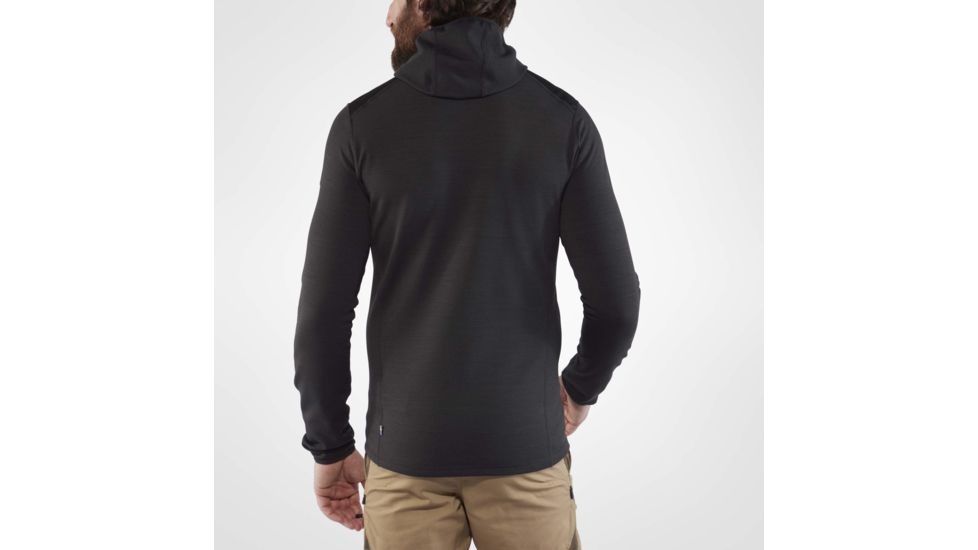 Fjallraven Keb Fleece Trekking Hoodie - Mens, Dark Grey-Black, Small, F81878-020-030-S