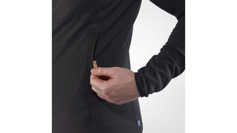Fjallraven Keb Fleece Trekking Hoodie - Mens, Dark Grey-Black, Small, F81878-020-030-S