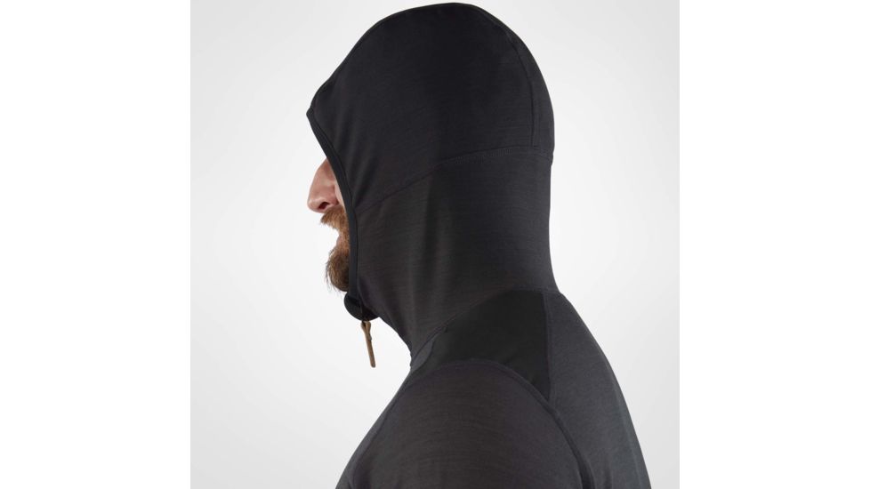 Fjallraven Keb Fleece Trekking Hoodie - Mens, Dark Grey-Black, Small, F81878-020-030-S