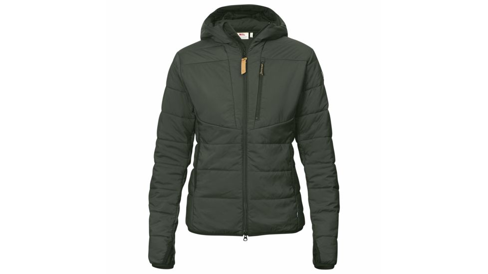 Fjallraven Keb Padded Hoodie - Womens, Deep Forest, Large, F89630-662-L