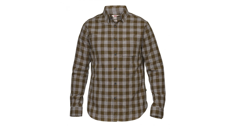 Fjallraven Ovik Check Shirt Long Sleeve - Mens, Khaki, F81883-255-S