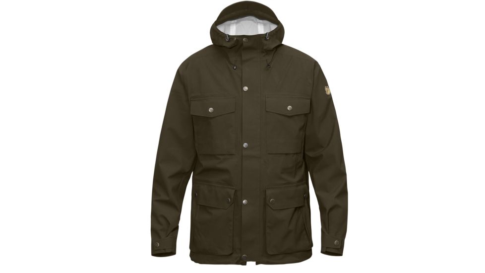 Fjallraven Ovik Eco-Shell Jacket - Men's-Dark Olive-X-Large