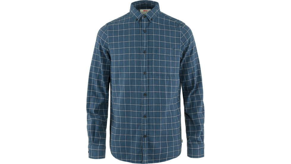 Fjallraven Ovik Flannel Shirt - Mens, Indigo Blue-Flint Grey, 2XL, F82979-534-055-XXL