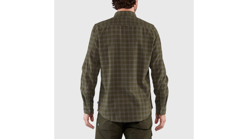 Fjallraven Ovik Flannel Shirt - Mens, Laurel Green/Indigo Blue, Large, F82979-625-534-L