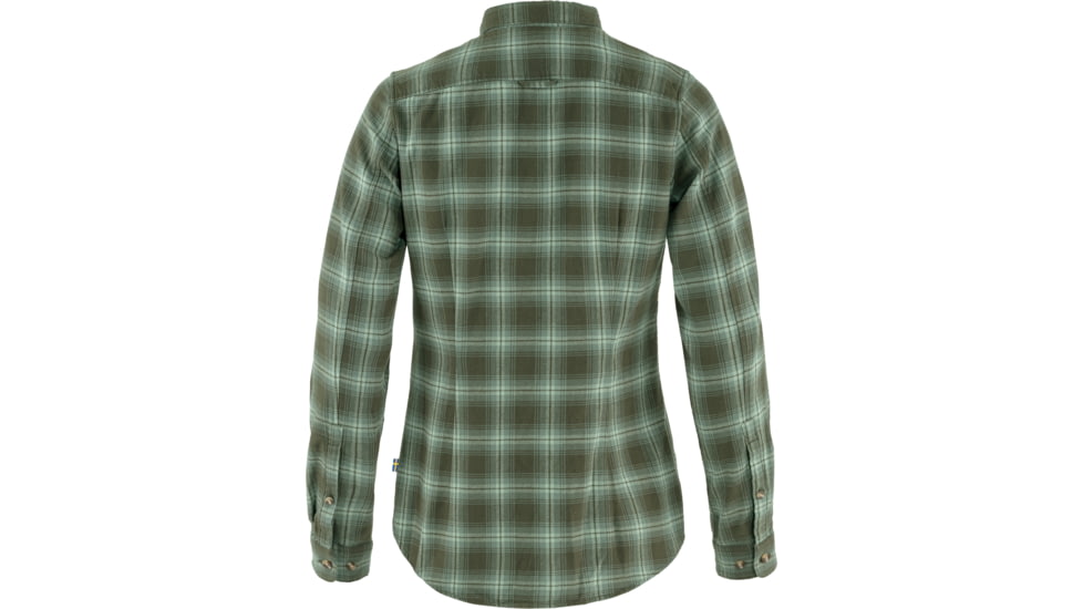 Fjallraven Ovik Flannel Shirt - Womens, Deep Forest-Patina Green, Large, F89833-662-614-L