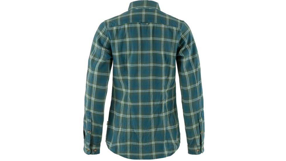 Fjallraven Ovik Flannel Shirt - Womens, Deep Sea/Deep Patina, 2XS, F89833-574-679-XXS