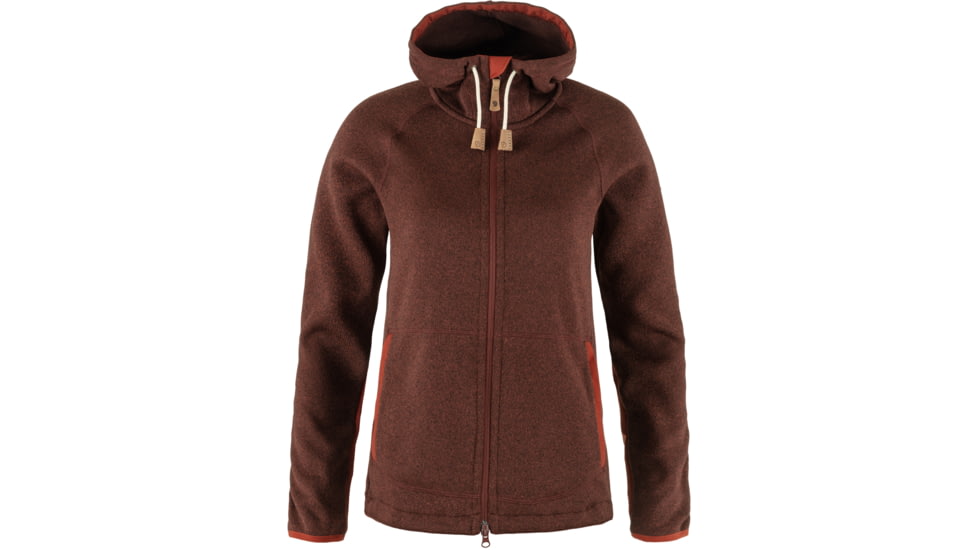 Fjallraven Ovik Fleece Hoodie - Womens, Autumn Leaf, Large, F89516-215-L