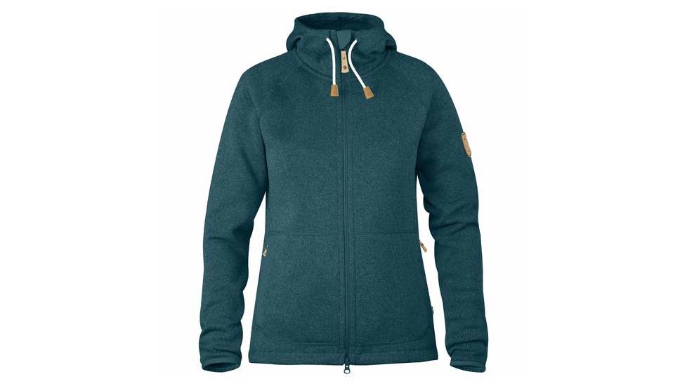 Fjallraven Ovik Fleece Hoodie - Womens, Glacier Green, Extra Small, F89516-646-XS