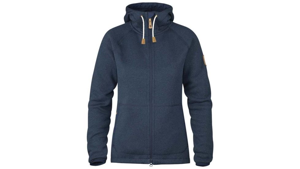 Fjallraven Ovik Fleece Hoodie - Womens, Navy, Small, F89516-560-S