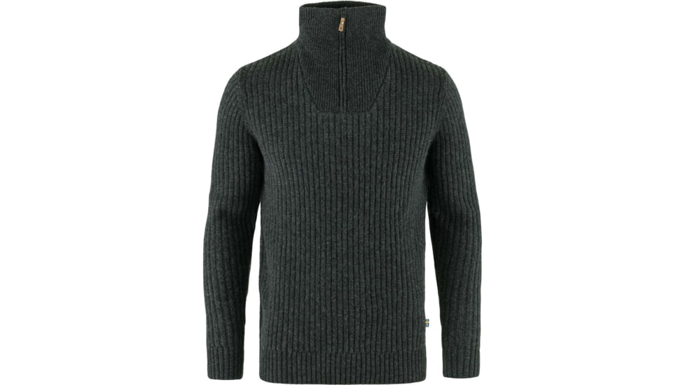 Fjallraven Ovik Half Zip Knit - Mens, Dark Grey, Large, F86672-030-L