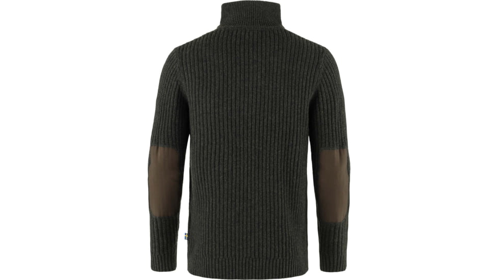 Fjallraven Ovik Half Zip Knit - Mens, Dark Olive, Extra Small, F86672-633-XS