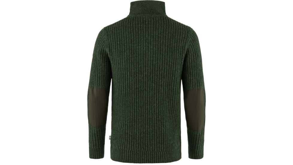 Fjallraven Ovik Half Zip Knit - Mens, Deep Forest, Medium, F86672-662-M