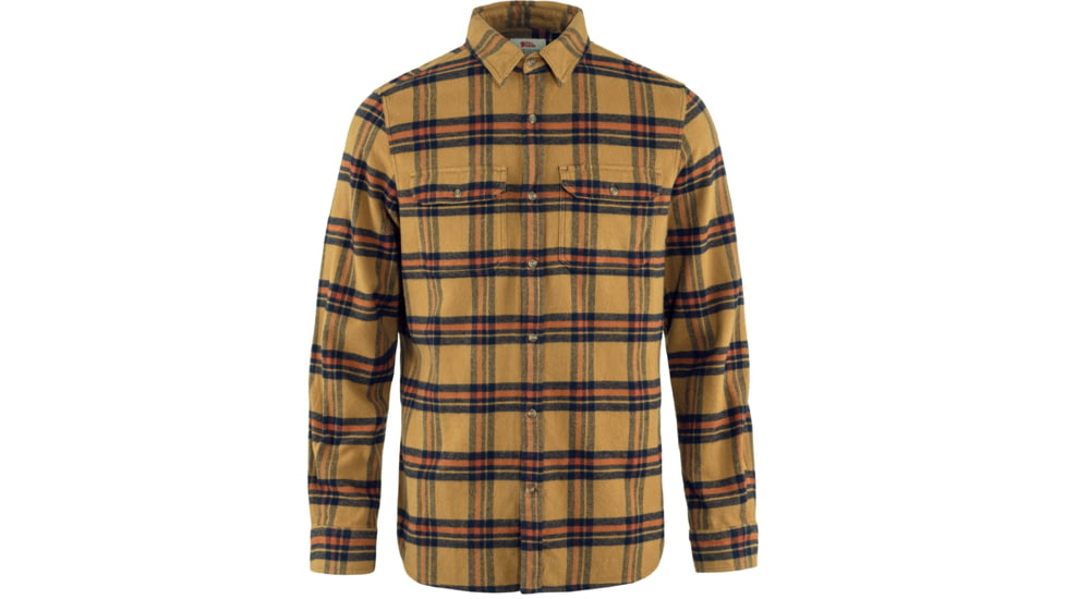 Fjallraven Ovik Heavy Flannel Shirt - Mens, Buckwheat Brown-Autumn Leaf, Medium, F82978-232-215-M