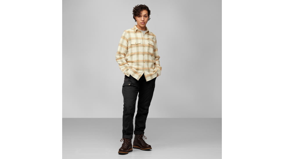 Fjallraven Ovik Heavy Flannel Shirt - Womens, Chalk White/Dune Beige, 2XS, F86999-113-196-XXS