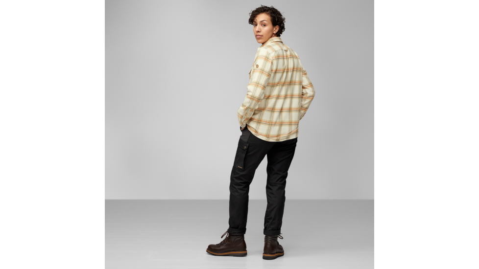 Fjallraven Ovik Heavy Flannel Shirt - Womens, Chalk White/Dune Beige, 2XS, F86999-113-196-XXS