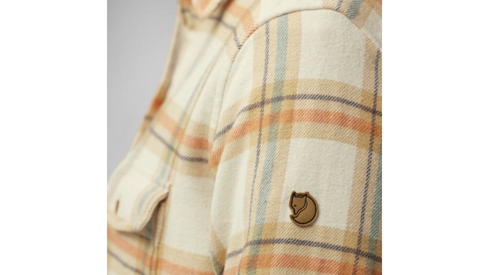 Fjallraven Ovik Heavy Flannel Shirt - Womens, Chalk White/Dune Beige, 2XS, F86999-113-196-XXS