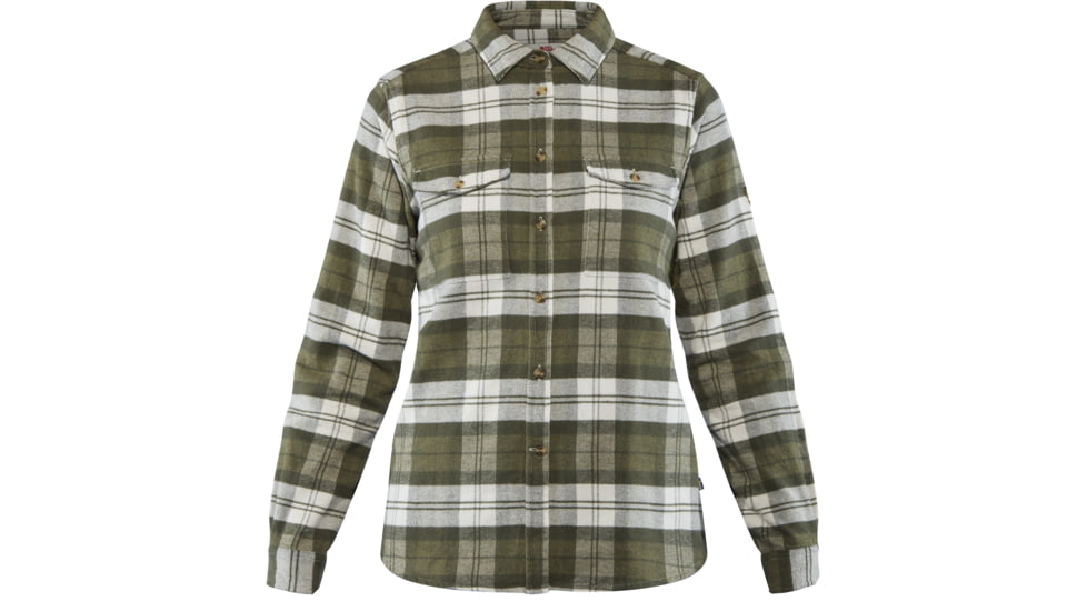 Fjallraven Ovik Heavy Flannel Shirt - Womens, Green, Extra Large, F89832-620-XL
