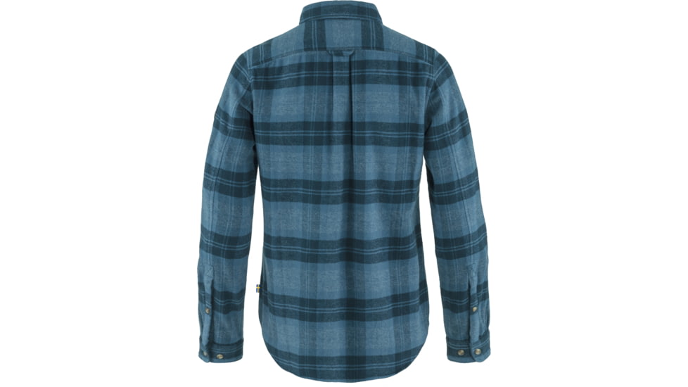 Fjallraven Ovik Heavy Flannel Shirt - Womens, Indigo Blue-Dark Navy, Medium, F89832-534-555-M