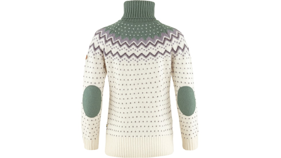 Fjallraven Ovik Knit Roller Neck - Womens, Chalk White-Patina Green, Medium, F84792-113-614-M