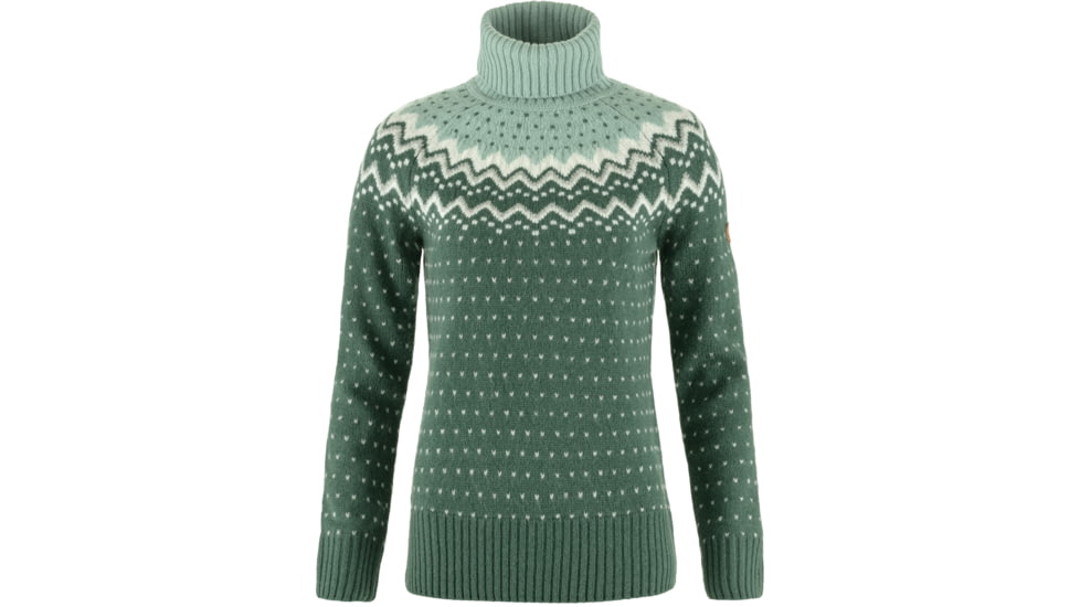 Fjallraven Ovik Knit Roller Neck - Womens, Medium, Deep Patina/Misty Green, F84792-679-674-M