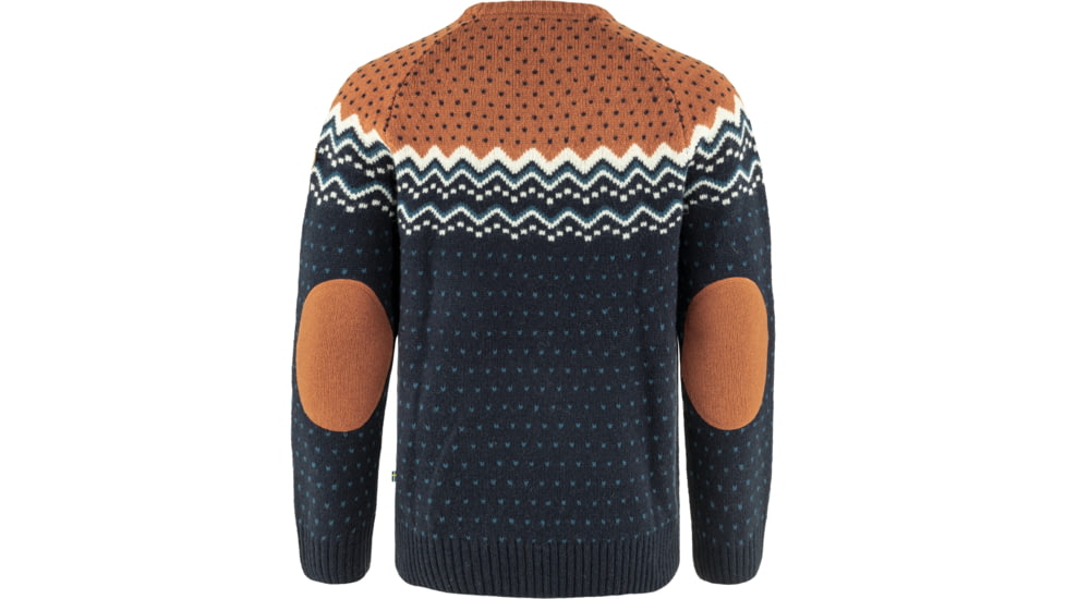 Fjallraven Ovik Knit Sweater - Mens, Dark Navy-Terracotta Brown, Medium, F81829-555-243-M