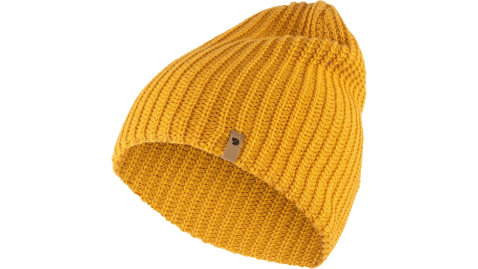 Fjallraven Ovik Melange Beanie, Mustard, One Size, F77261-161-OS