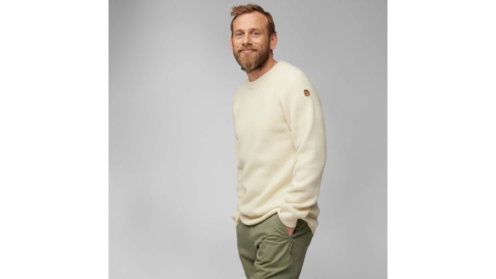 Fjallraven Ovik Rib Sweater - Mens, Chalk White, Large, F87165-113-L