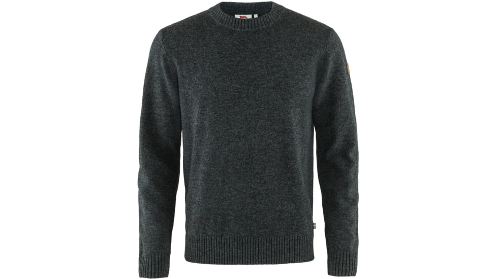 Fjallraven Ovik Round-Neck Sweater - Mens, Dark Grey, Large, F87323-030-L