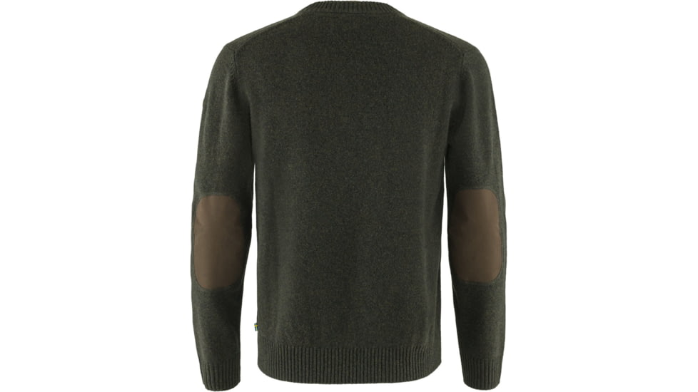 Fjallraven Ovik Round-Neck Sweater - Mens, Dark Olive, Large, F87323-633-L