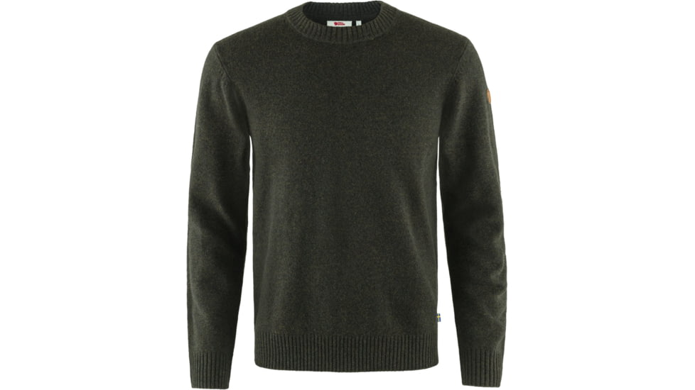 Fjallraven Ovik Round-Neck Sweater - Mens, Dark Olive, Large, F87323-633-L