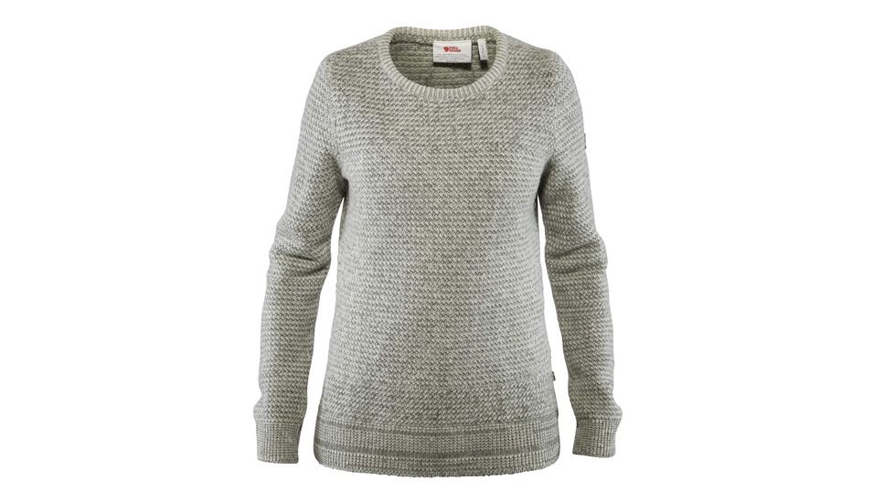 Fjallraven Ovik Structure Sweater - Womens, Egg Shell/Grey, Small, F89775-111-020-S