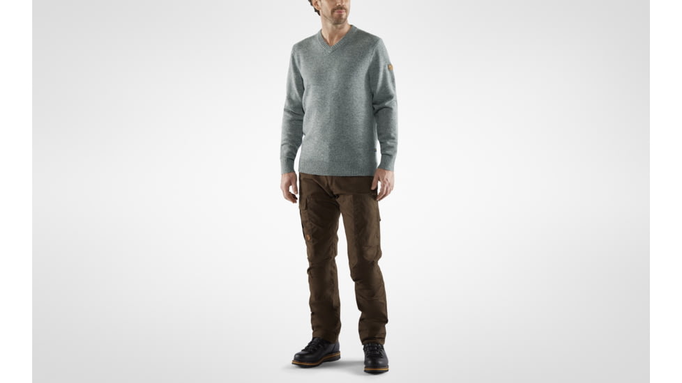 Fjallraven Ovik V-Neck Sweater - Mens, Grey, 3XL, F87320-020-XXXL