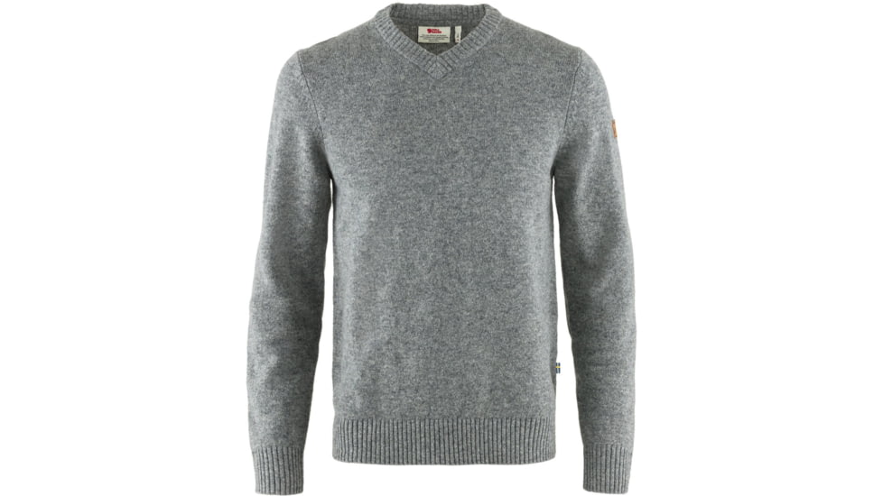 Fjallraven Ovik V-Neck Sweater - Mens, Grey, 3XL, F87320-020-XXXL