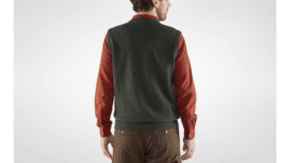 Fjallraven Ovik Wool Vest - Mens, Dark Olive, Extra Small, F87324-633-XS