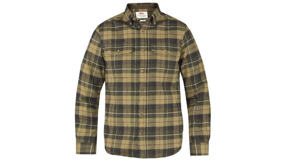 Fjallraven Sarek Heavy Flannel Shirt - Men's-Green-Small