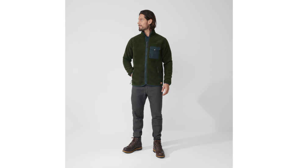 Fjallraven Vardag Pile Fleece - Mens, Deep Forest, 2XL, F84158-662-XXL